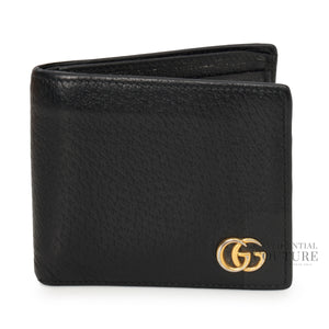 GG Marmont Black Bi-Fold Card Case Wallet