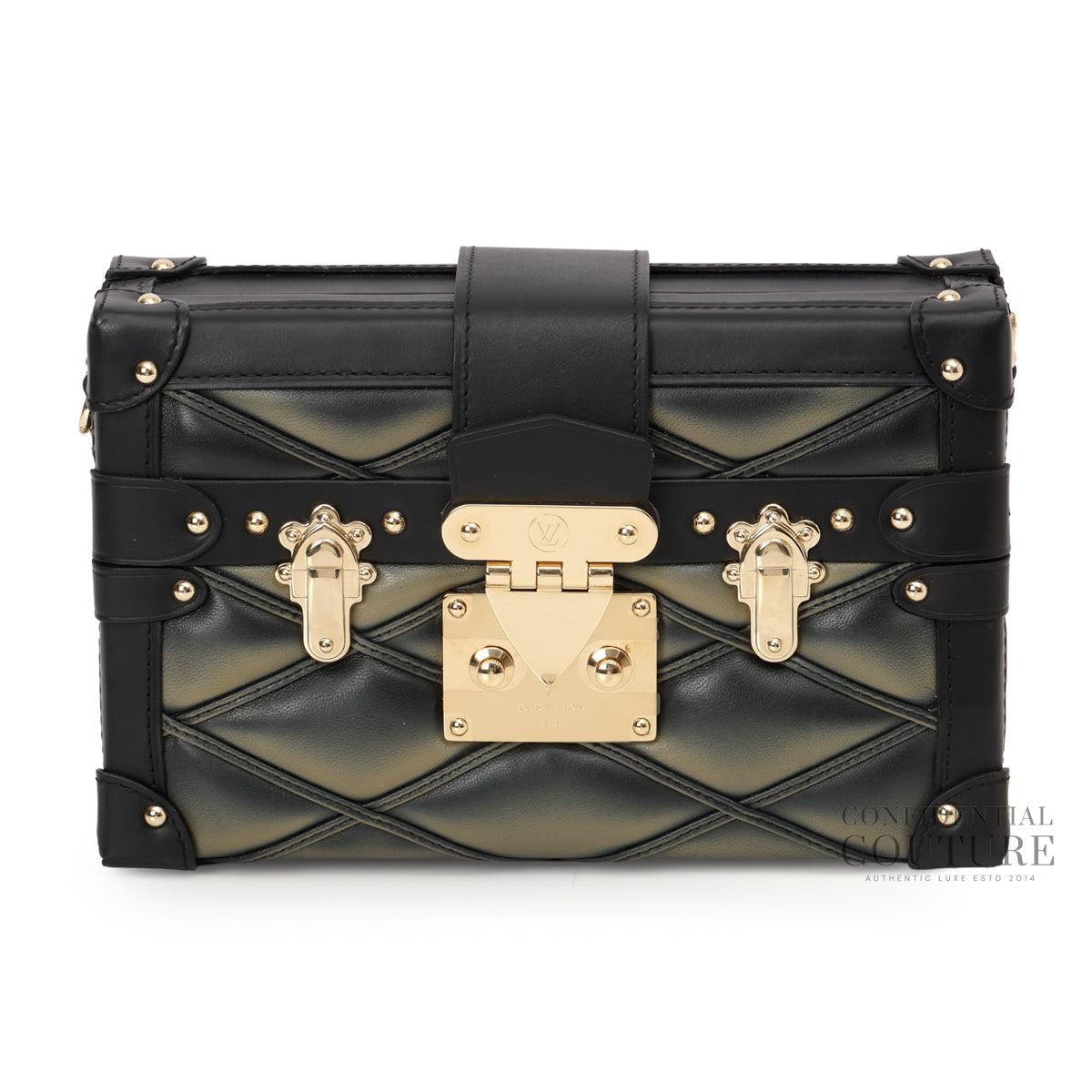 Black/Beige Petite Malle Malletage Bag