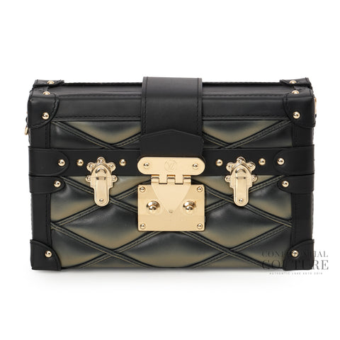 Black/Beige Petite Malle Malletage Bag