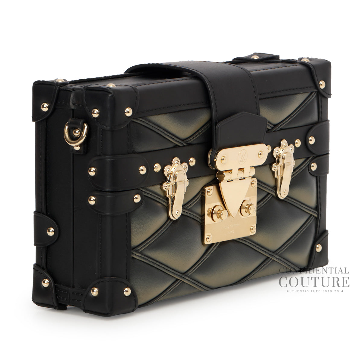 Black/Beige Petite Malle Malletage Bag