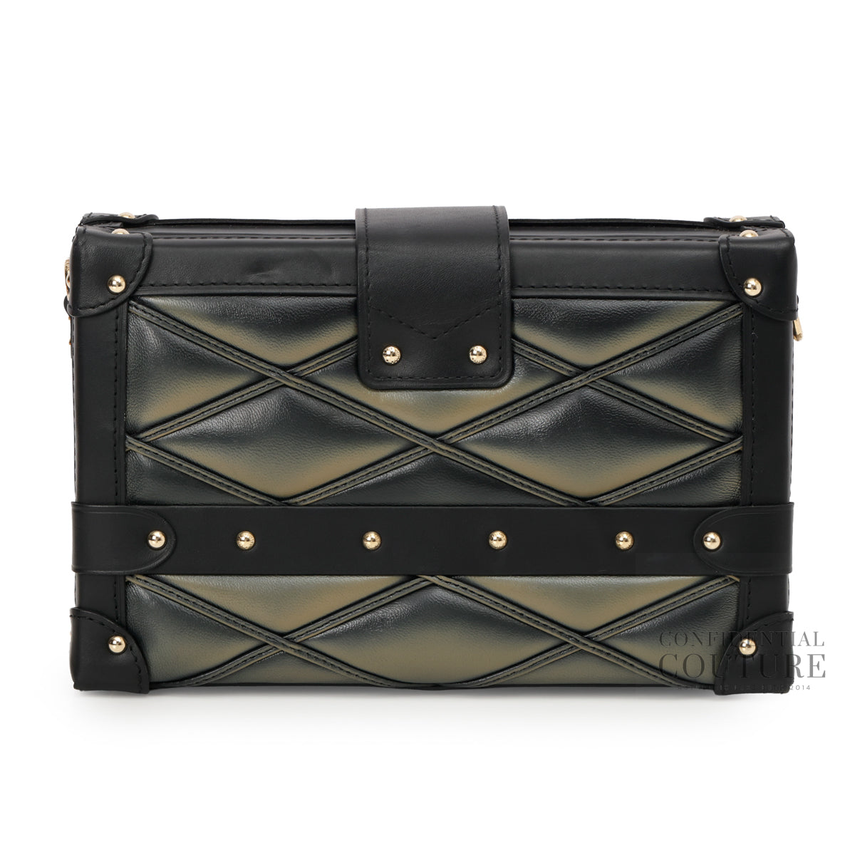 Black/Beige Petite Malle Malletage Bag