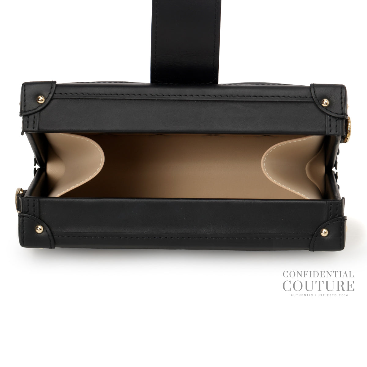 Black/Beige Petite Malle Malletage Bag