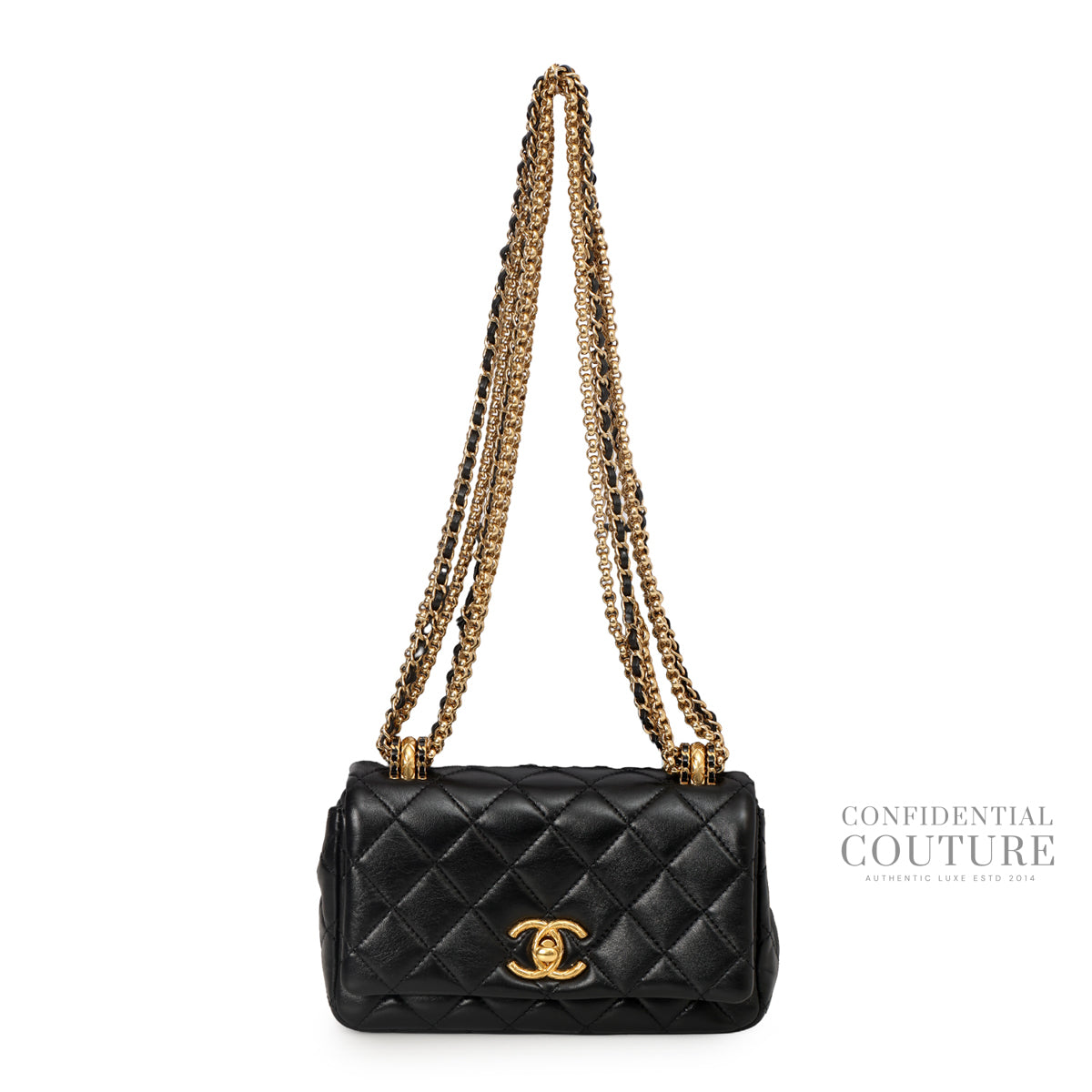 2024 Paris-Manchester Black Mini Flap Bag