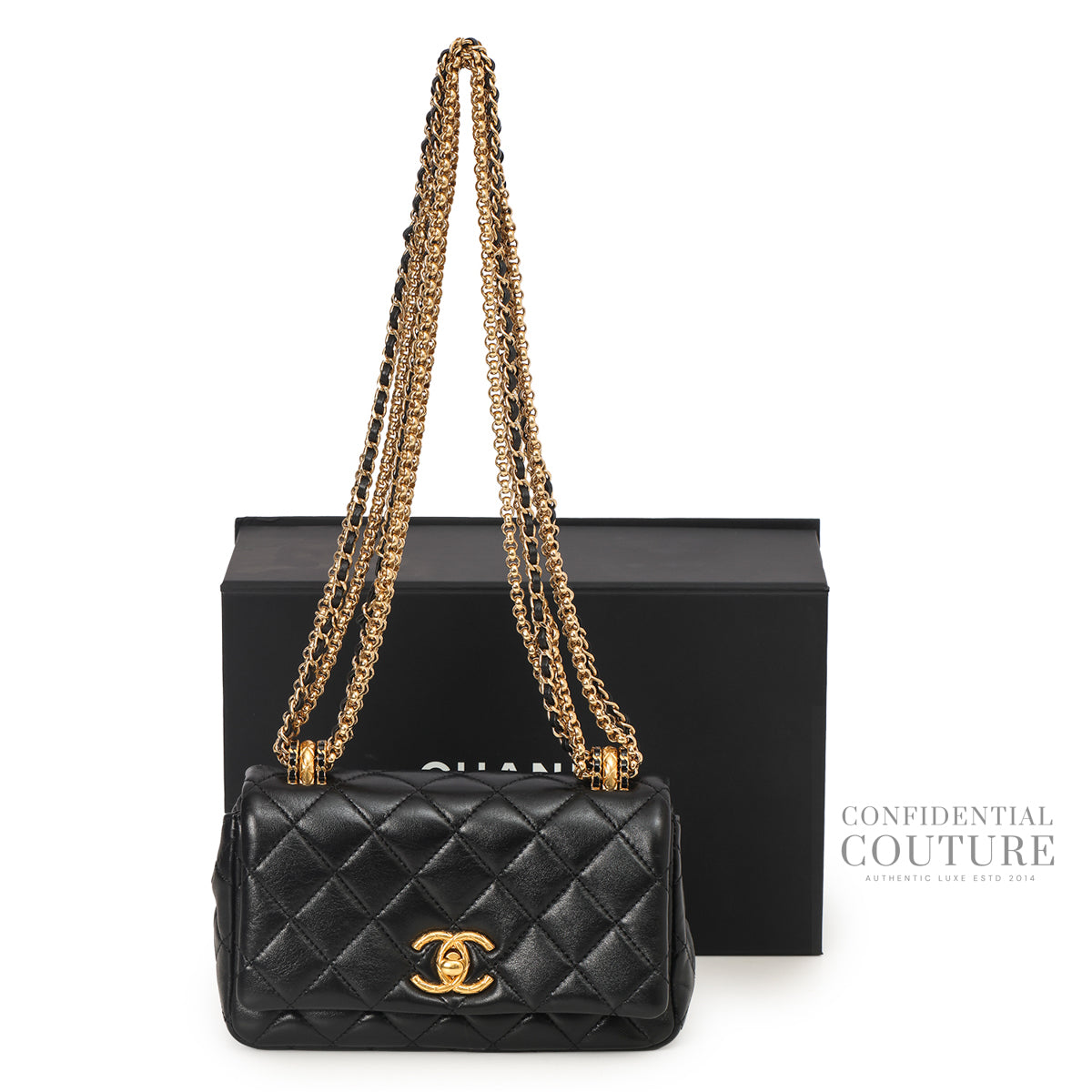 2024 Paris-Manchester Black Mini Flap Bag