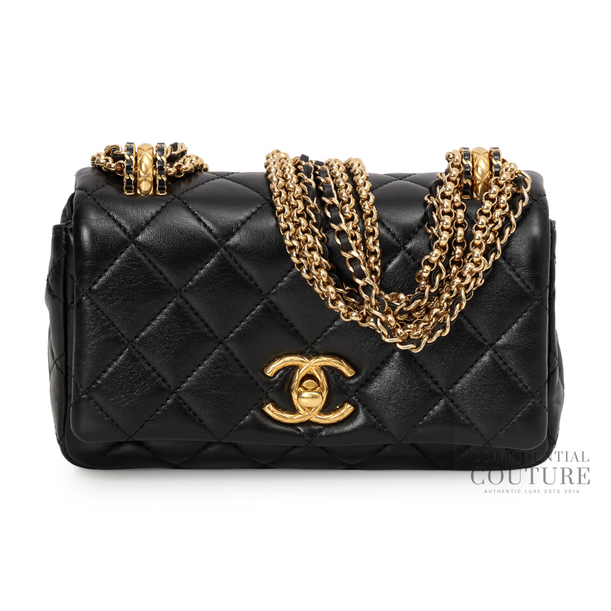 2024 Paris-Manchester Black Mini Flap Bag