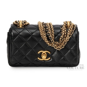 2024 Paris-Manchester Black Mini Flap Bag