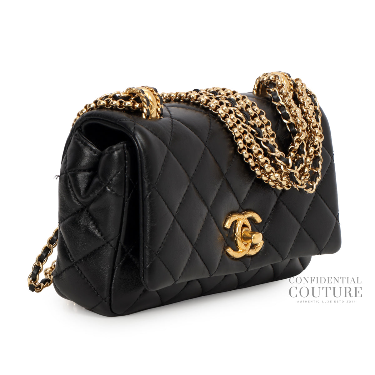 2024 Paris-Manchester Black Mini Flap Bag