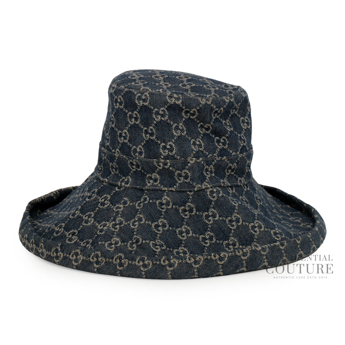 Blue Denim Wide Brim Bucket Hat | L | 58cm