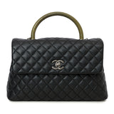 Timeless Coco Top Handle Cavair Leather Handbag