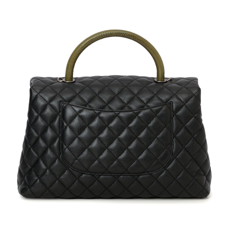 Timeless Coco Top Handle Cavair Leather Handbag