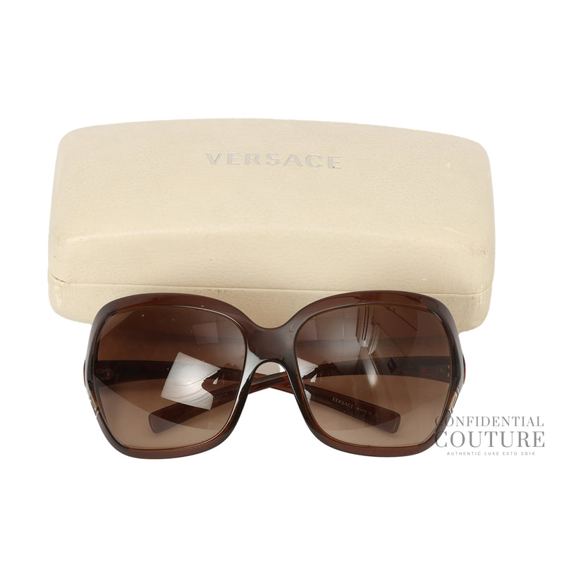 Women Versace 101/13 Brown Acetate Sunglasses