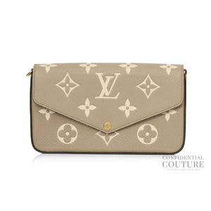 Tourterelle / Crème Felicie Pochette