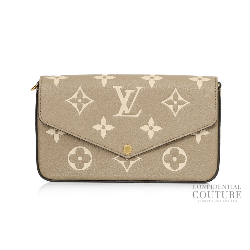 Louis Vuitton Tourterelle / Crème Felicie Pochette