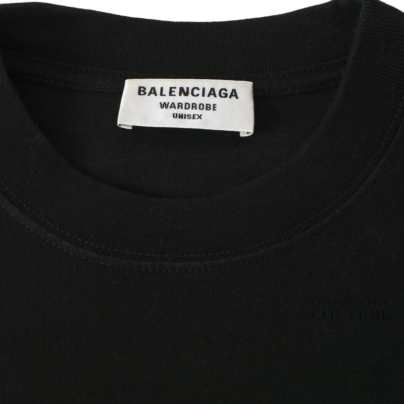 Black Cotton BB Pixel Logo T-Shirt- S