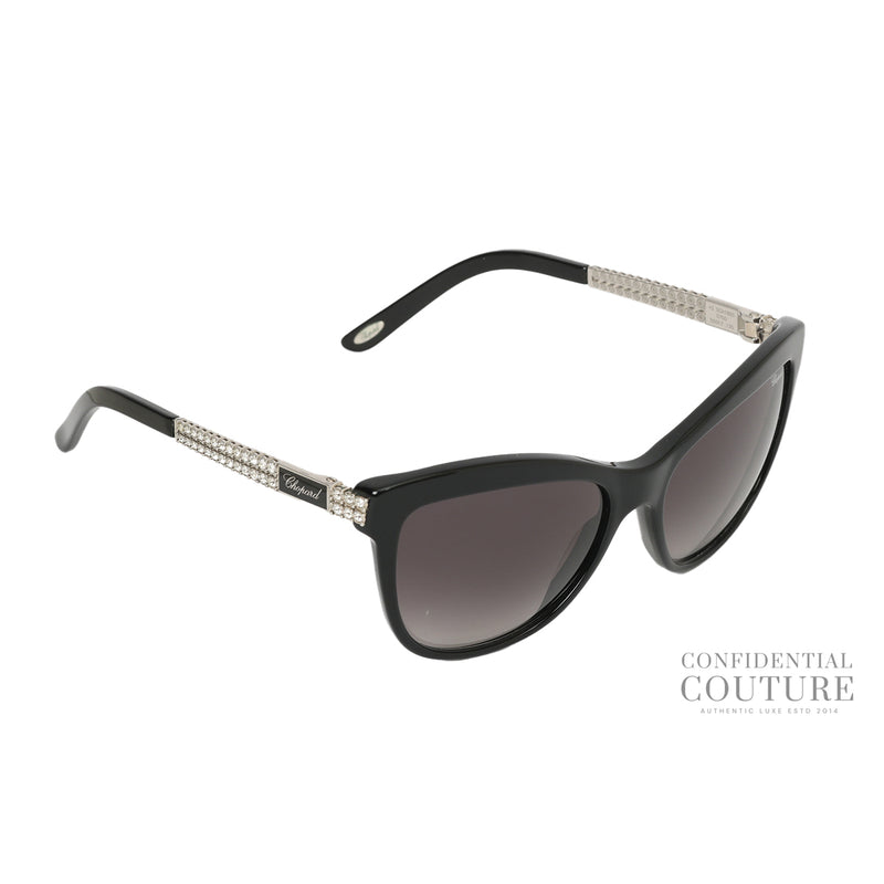 Women pre loved Chopard Black Gradien SCH 189S Cat Eye Sunglasses