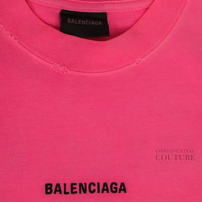 Pink Logo Cotton T-shirt | S