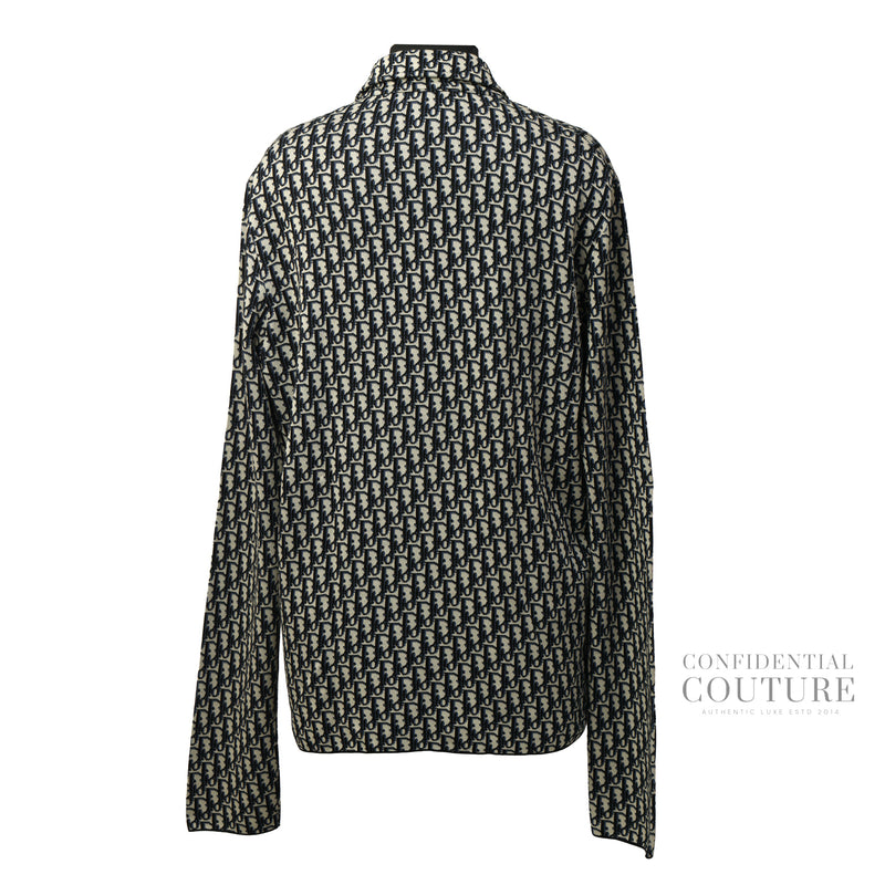 Homme Black/White Oblique Knitted Oversize Shirt | XL