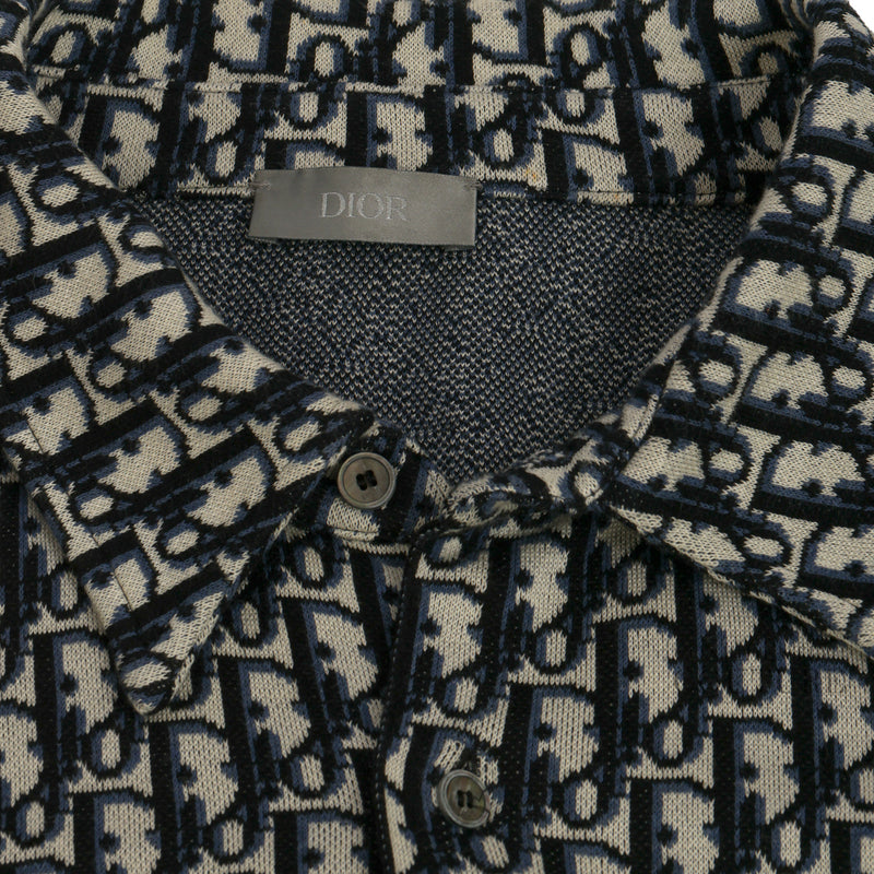 Homme Black/White Oblique Knitted Oversize Shirt | XL