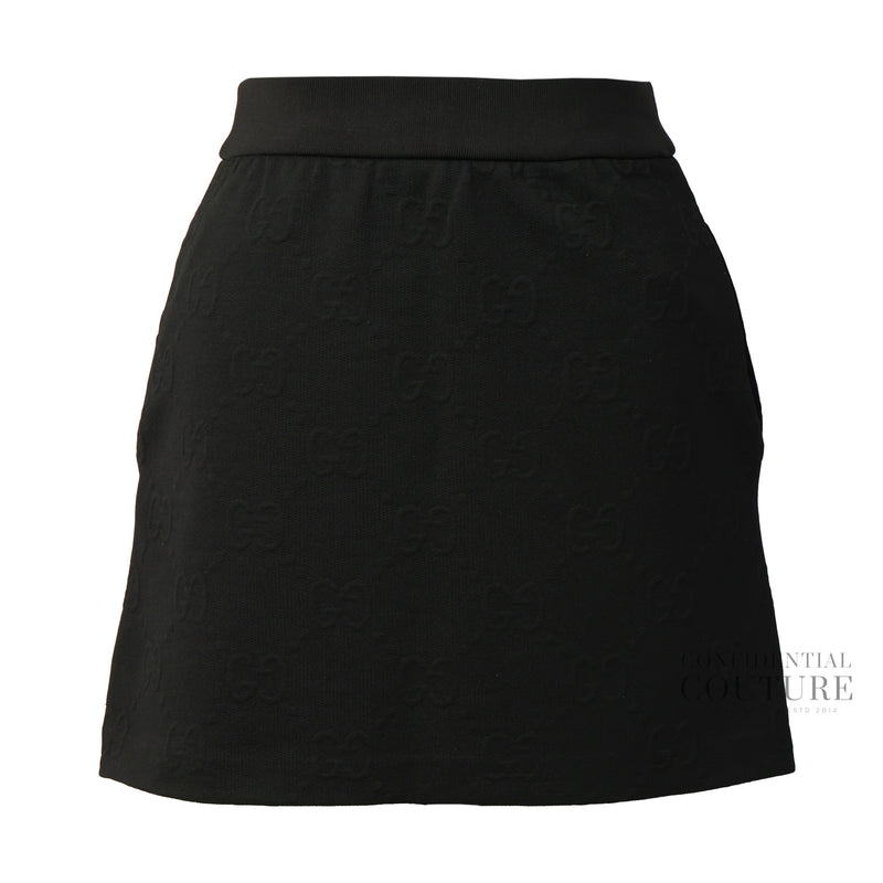 GG Jacquard Black Mini Skirt | S