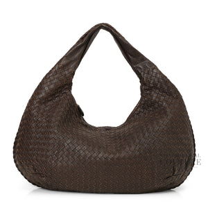 Brown Intreciatto Large hobo Bag