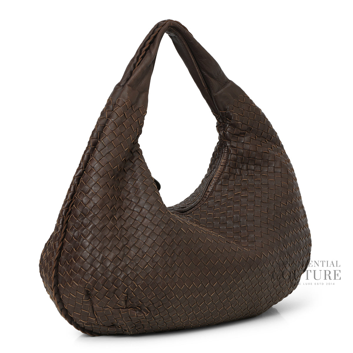 Brown Intreciatto Large hobo Bag