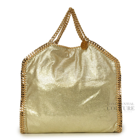 Falabella Foldover - Tote Gold Metaliic Mini Tote