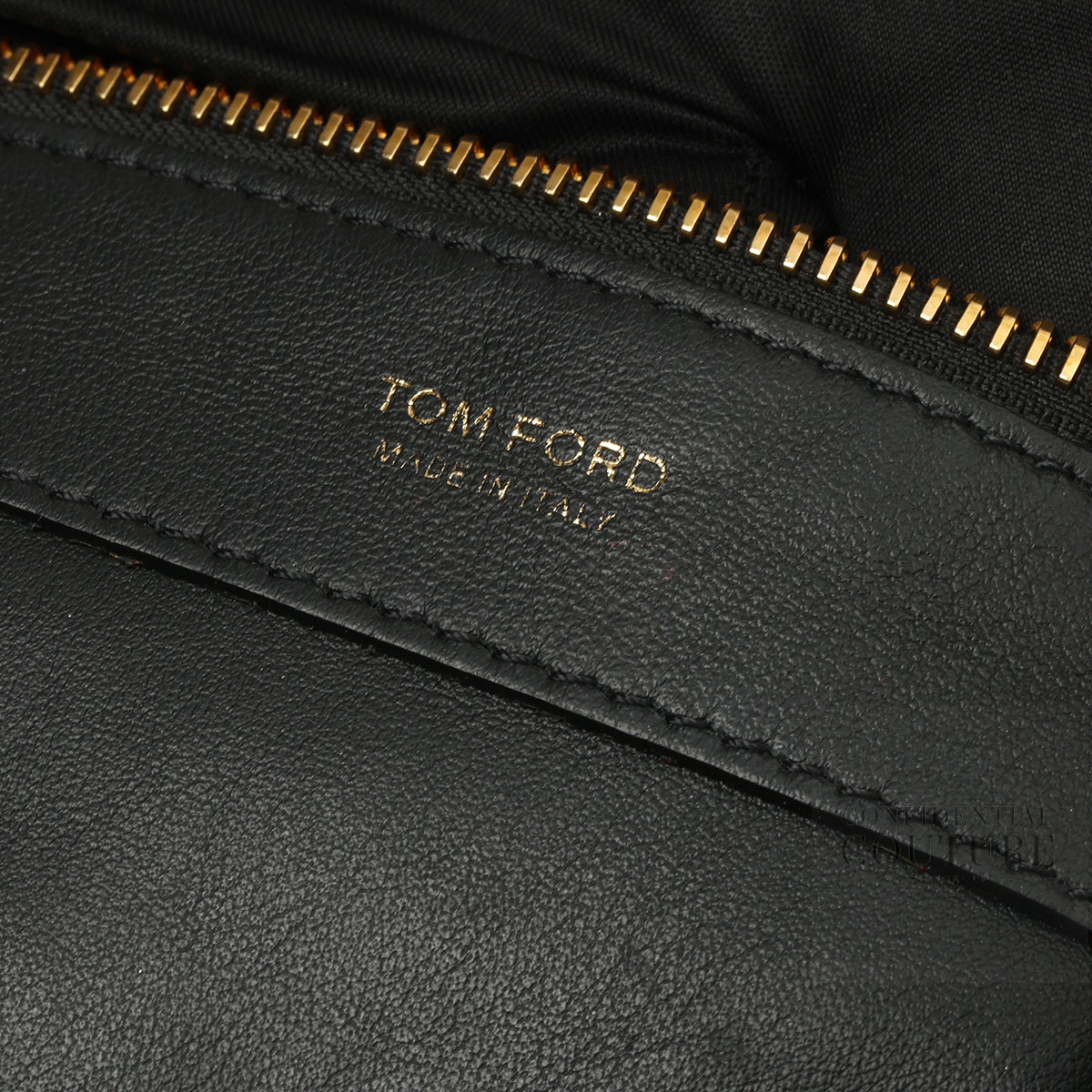 Black Croc-Embossed Hollywood Bucket Bag
