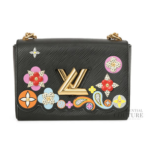 Black Epi Bloom Flower Twist MM Bag