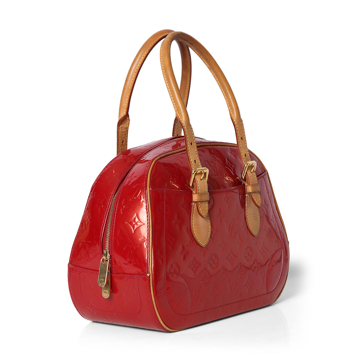 Summit Drive Red Patent Leather Monogram Vernis Handbag