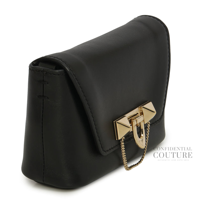 Garavani Demilune Black Leather Crossbody Bag