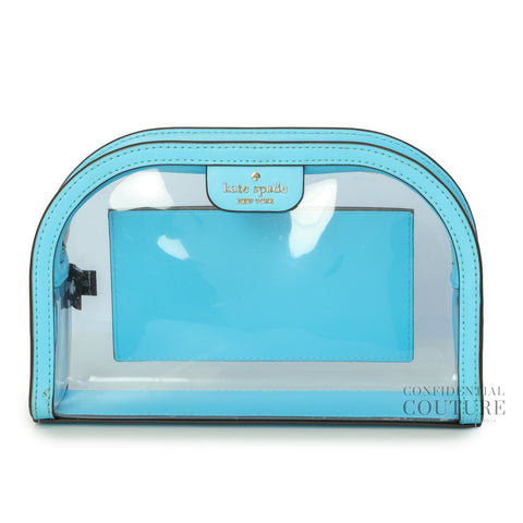 Clare See-Through Blue Agate Small Dome Crossbody Bag