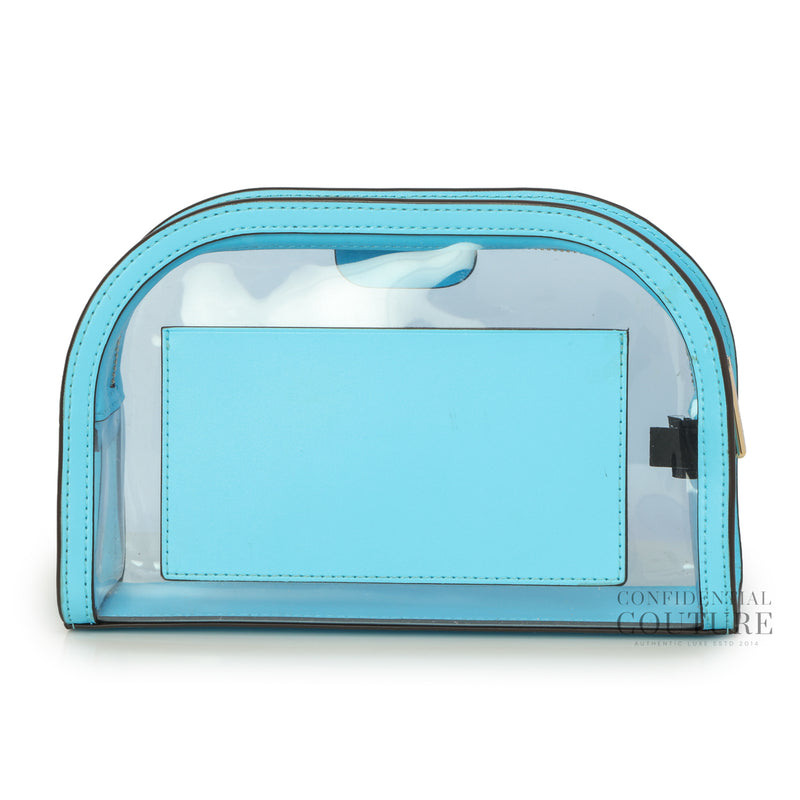 Clare See-Through Blue Agate Small Dome Crossbody Bag