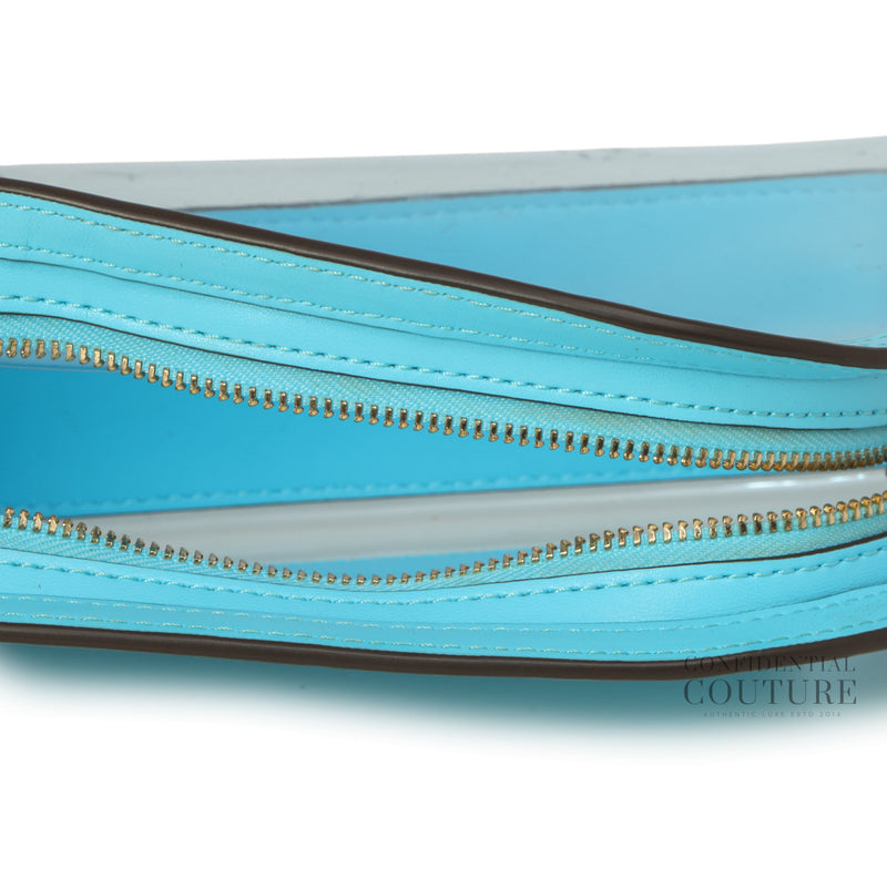 Clare See-Through Blue Agate Small Dome Crossbody Bag