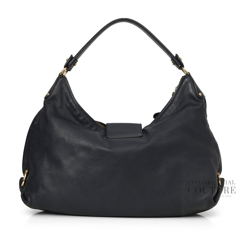 Salvatore ferragamo navy large fanisa hobo bag sale