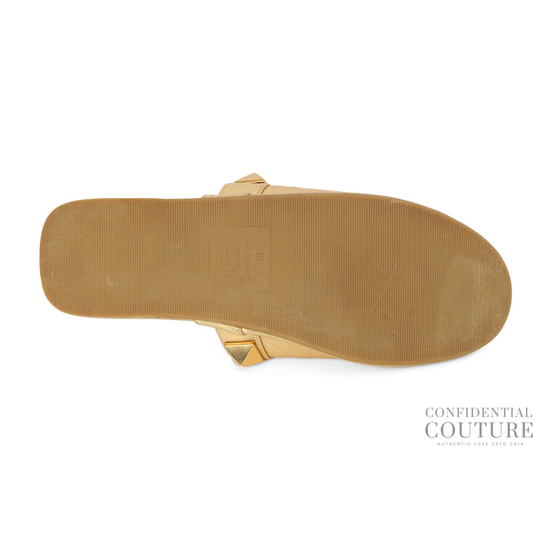Garavani Gold Roman Stud Metallic Leather Mules EU 39 | UK 6 | US 9