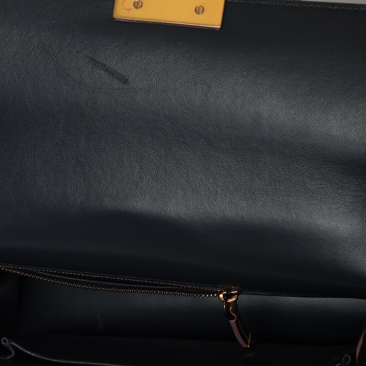 Rose Gold Micro-Cannage Patent Leather 30 Montaigne Shoulder Bag