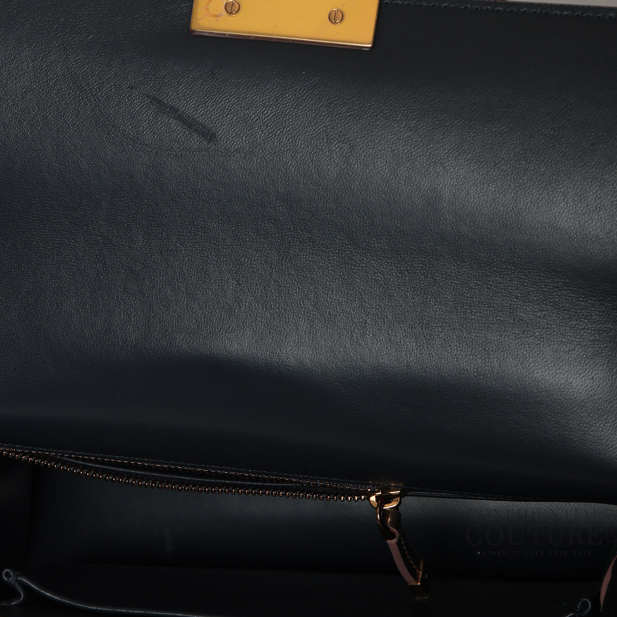 Rose Gold Micro-Cannage Patent Leather 30 Montaigne Shoulder Bag