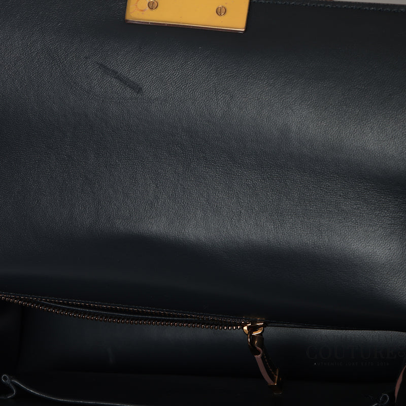 Rose Gold Micro-Cannage Patent Leather 30 Montaigne Shoulder Bag
