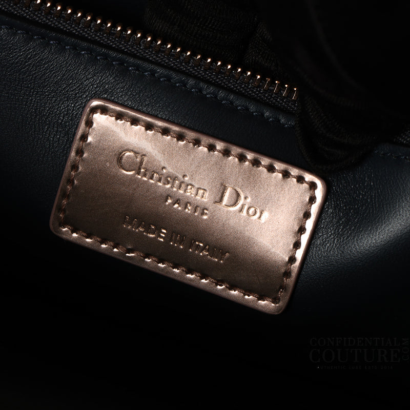 Rose Gold Micro-Cannage Patent Leather 30 Montaigne Shoulder Bag