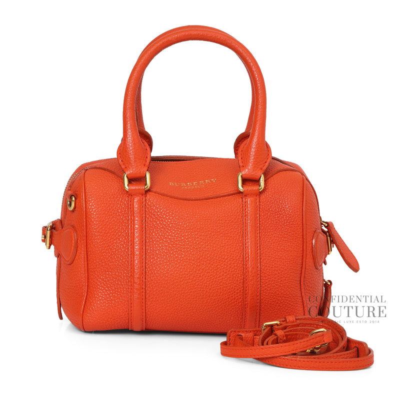 Pre loved burberry orange prorsum mini bee bag sale