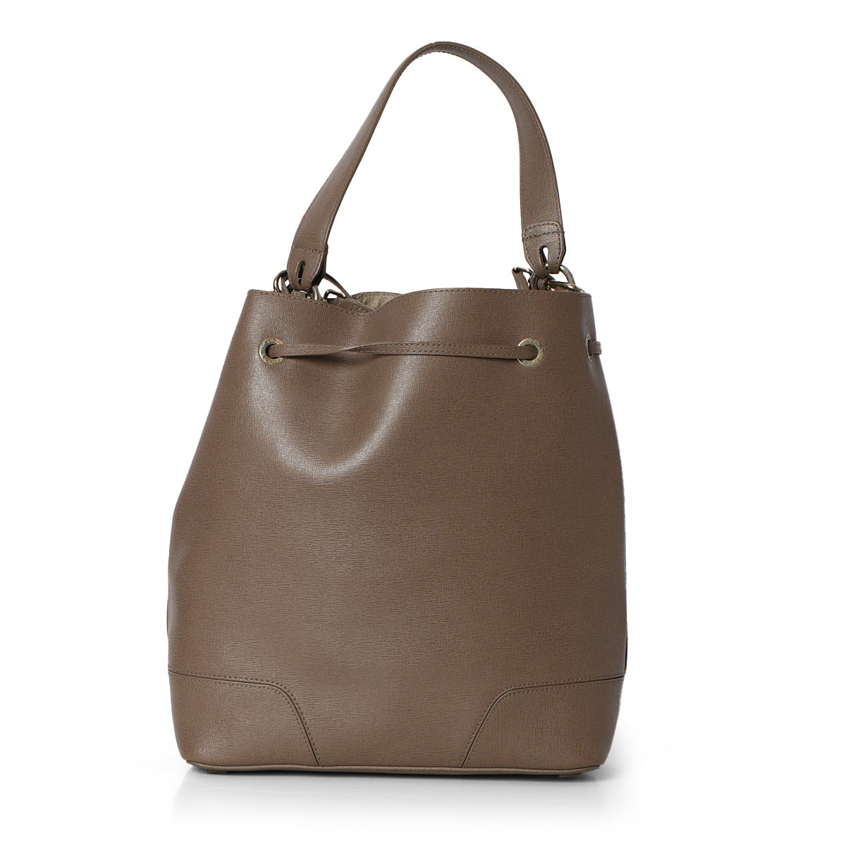 Stacy Brown Leather Medium Bucket bag