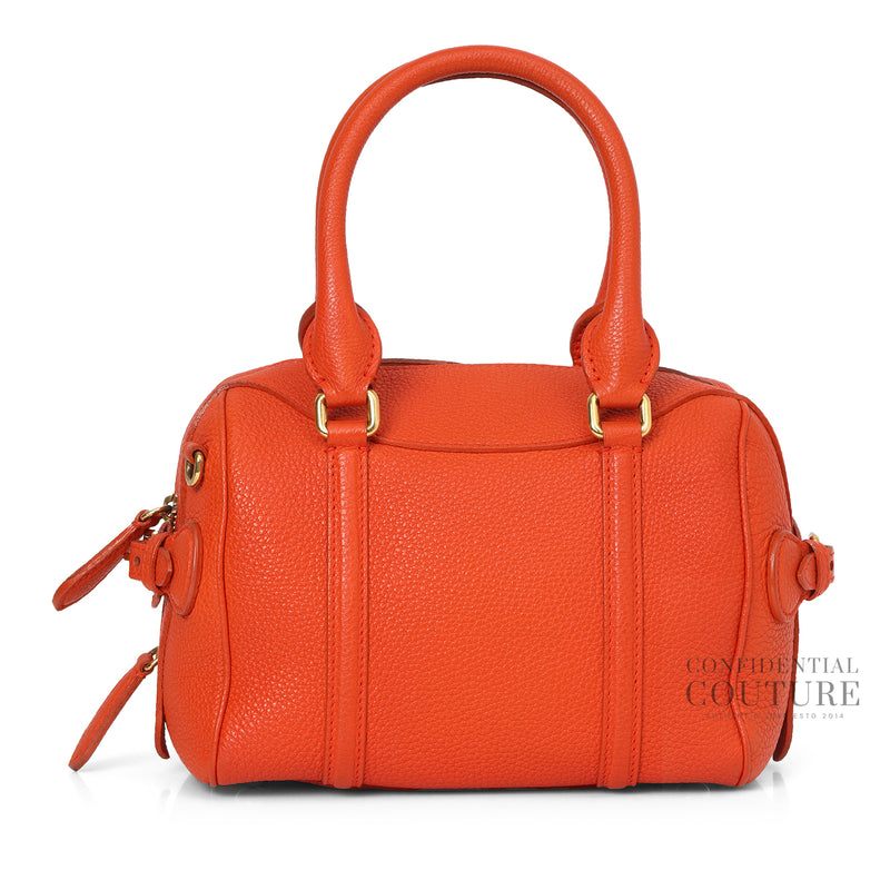 Pre loved burberry orange prorsum mini bee bag price
