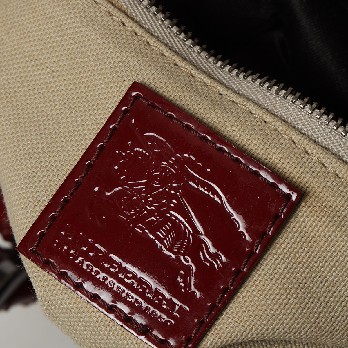 Red House Check Heart Shaped Patent Leather Handbag