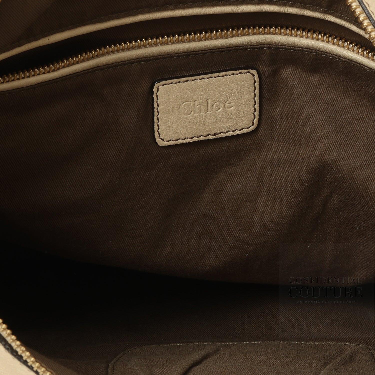 Ivory Calfskin Leather Large Marcie Hobo Bag