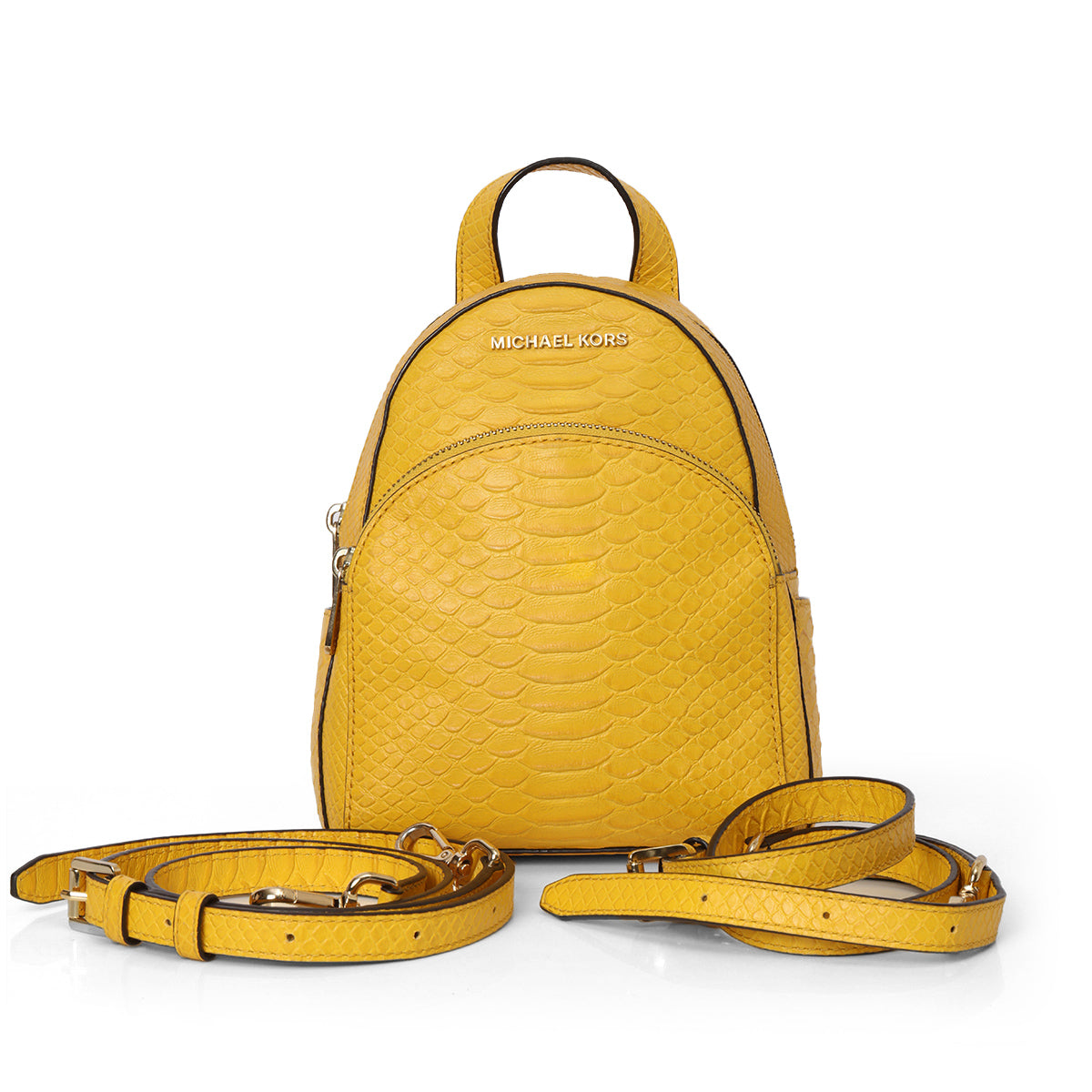 Yellow Leather Backpack