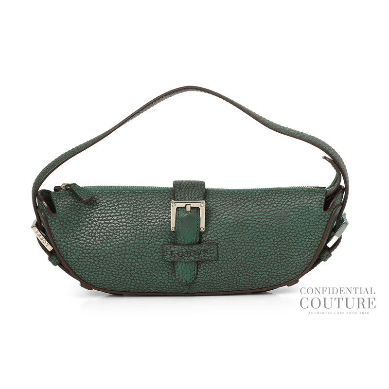 Pre-loved Loewe Vintage Green Textured Bag