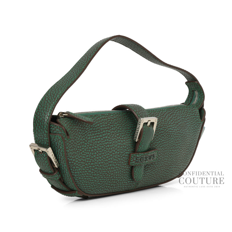 Pre loved loewe vintage green textured bag price
