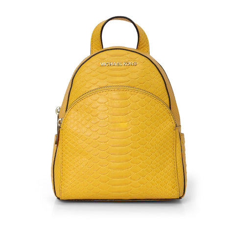 Yellow Leather Backpack