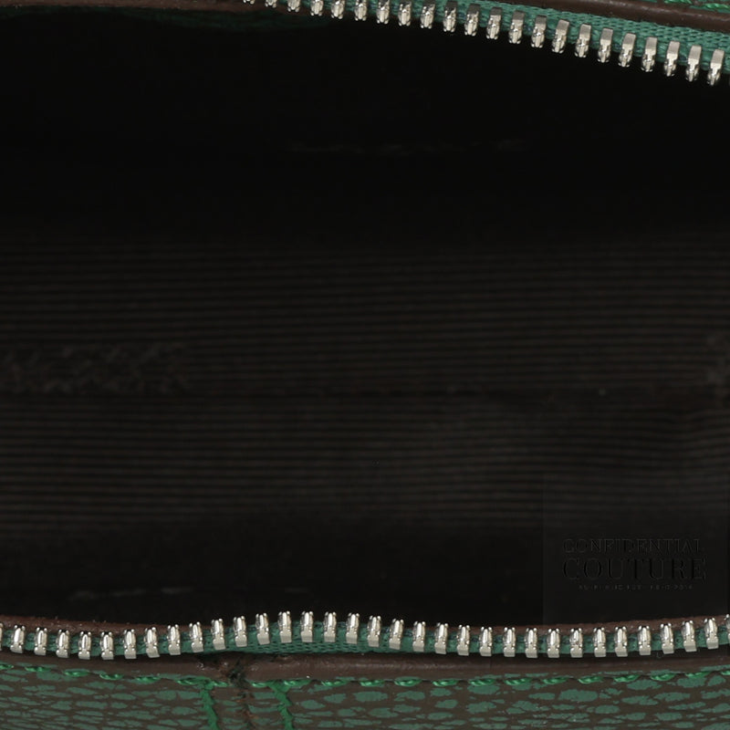 Pre loved loewe vintage green textured bag sale