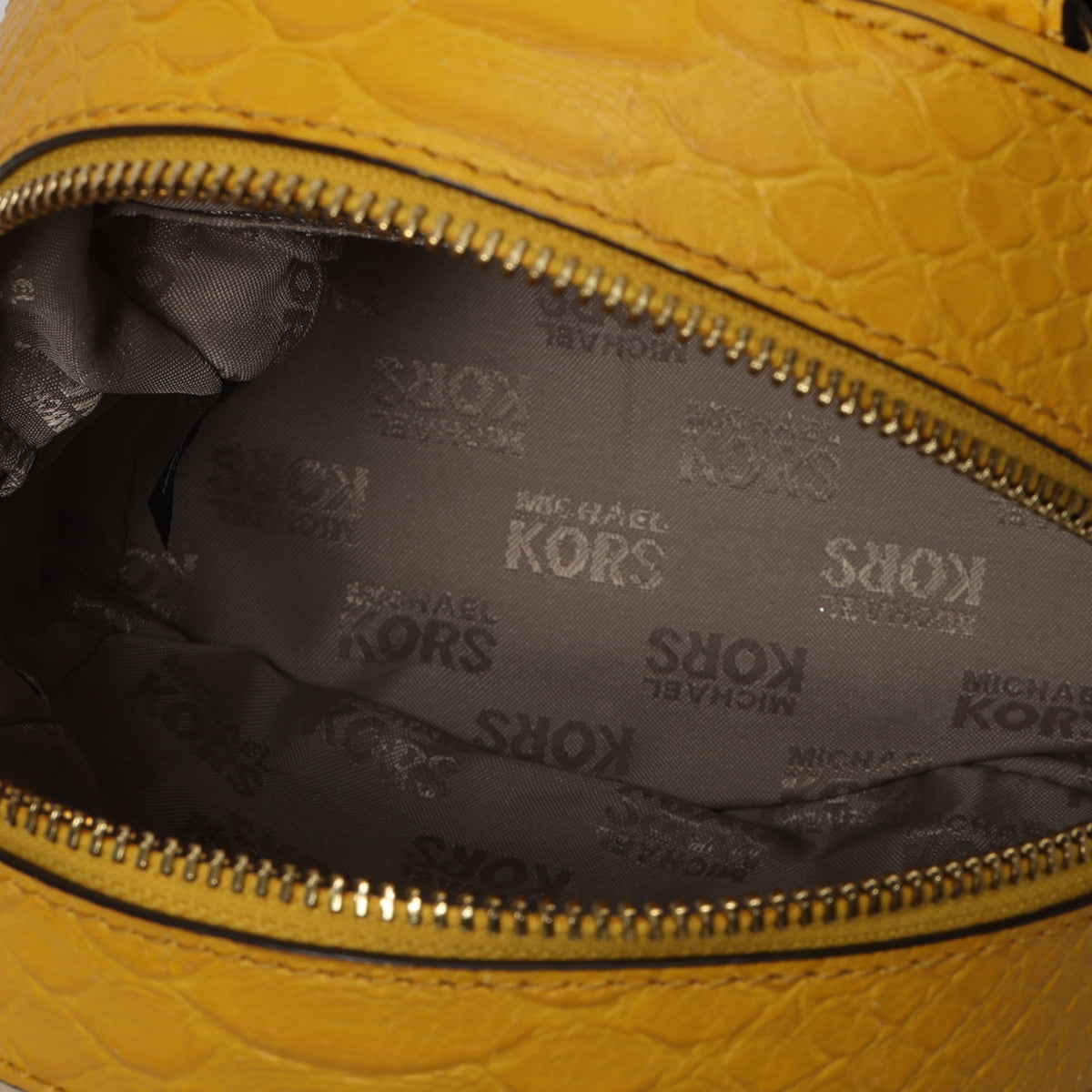 Yellow Leather Backpack